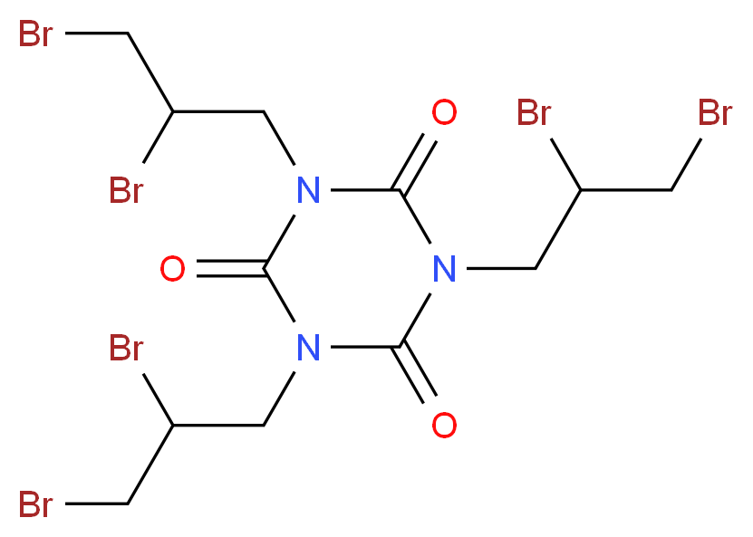 Tris(2,3-dibromopropyl) isocyanurate_分子结构_CAS_52434-90-9)