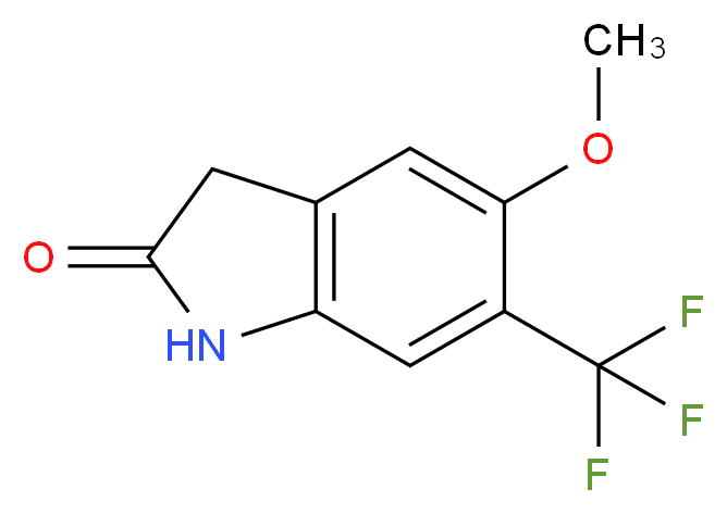 5-Methoxy-6-(trifluoromethyl)-1,3-dihydro-2H-indol-2-one_分子结构_CAS_)