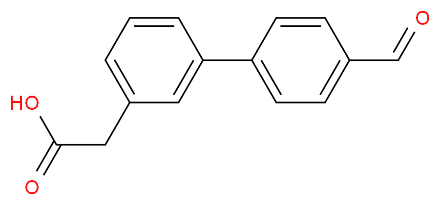 (4'-Formyl-biphenyl-3-yl)-acetic acid_分子结构_CAS_669713-89-7)