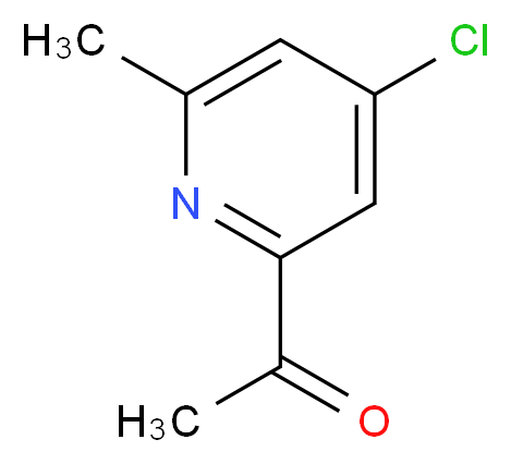 1-(4-chloro-6-methylpyridin-2-yl)ethan-1-one_分子结构_CAS_339586-00-4