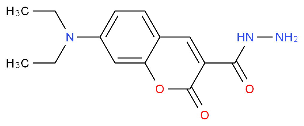 7-(Diethylamino)coumarin-3-carbohydrazide_分子结构_CAS_100343-98-4)