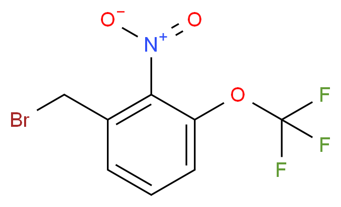 1-(bromomethyl)-2-nitro-3-(trifluoromethoxy)benzene_分子结构_CAS_1258547-44-2