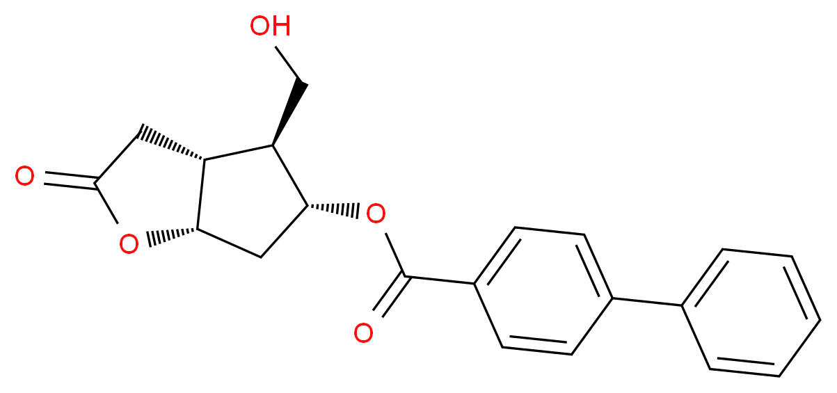 (3aR,4S,5R,6aS)-4-(hydroxymethyl)-2-oxo-hexahydro-2H-cyclopenta[b]furan-5-yl 4-phenylbenzoate_分子结构_CAS_31752-99-5