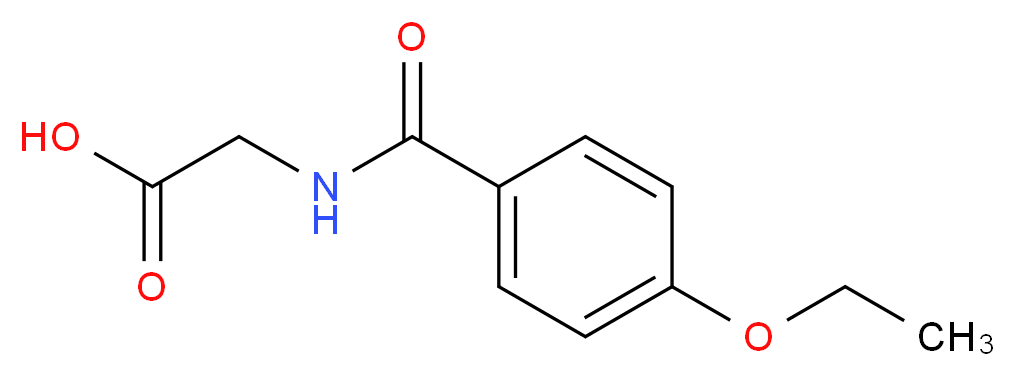 (4-Ethoxy-benzoylamino)-acetic acid_分子结构_CAS_51220-52-1)