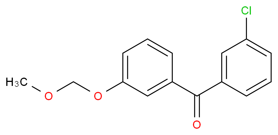 (3-chlorophenyl)[3-(methoxymethoxy)phenyl]methanone_分子结构_CAS_938458-64-1