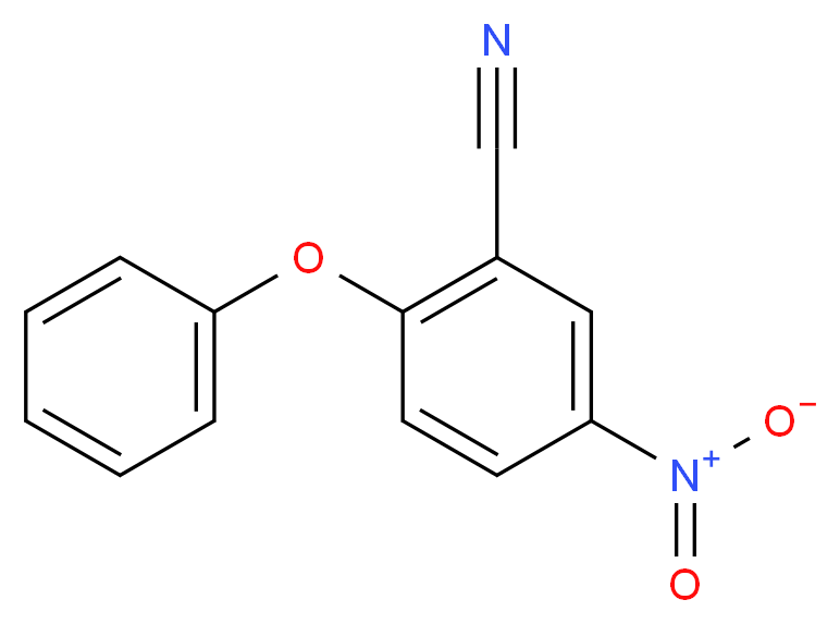 5-nitro-2-phenoxybenzonitrile_分子结构_CAS_63707-35-7