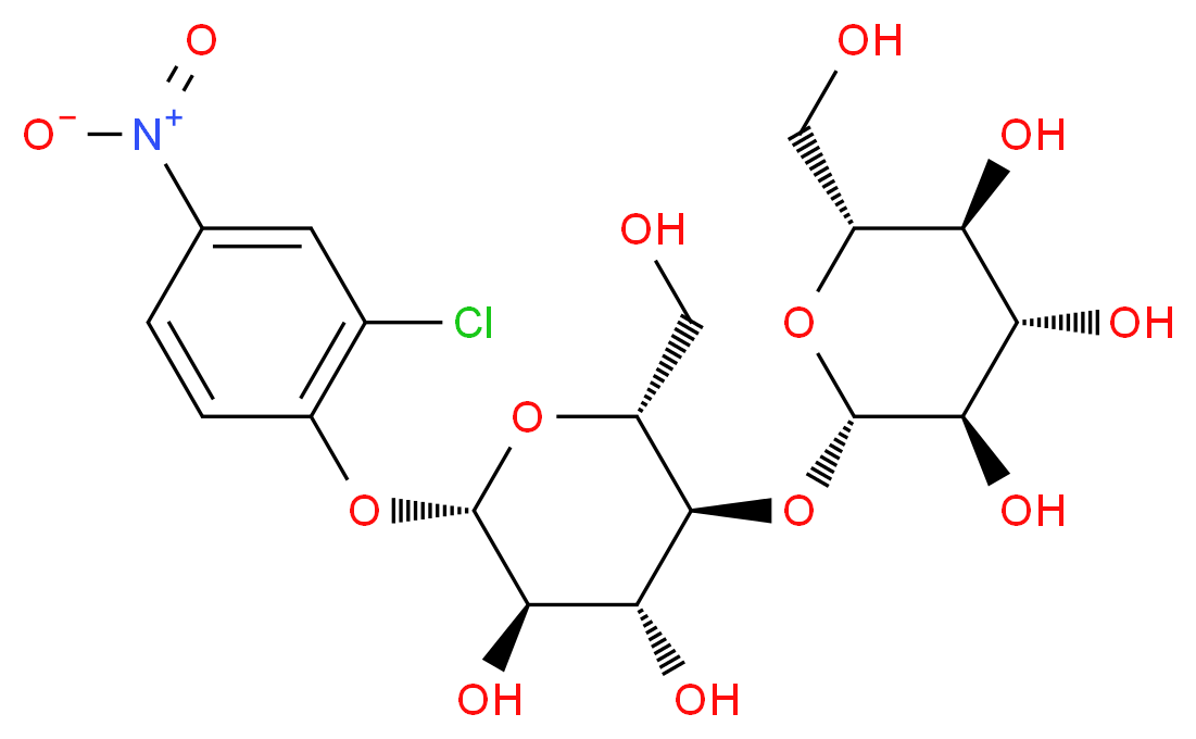 (2S,3R,4S,5S,6R)-2-{[(2R,3S,4R,5R,6S)-6-(2-chloro-4-nitrophenoxy)-4,5-dihydroxy-2-(hydroxymethyl)oxan-3-yl]oxy}-6-(hydroxymethyl)oxane-3,4,5-triol_分子结构_CAS_135743-28-1