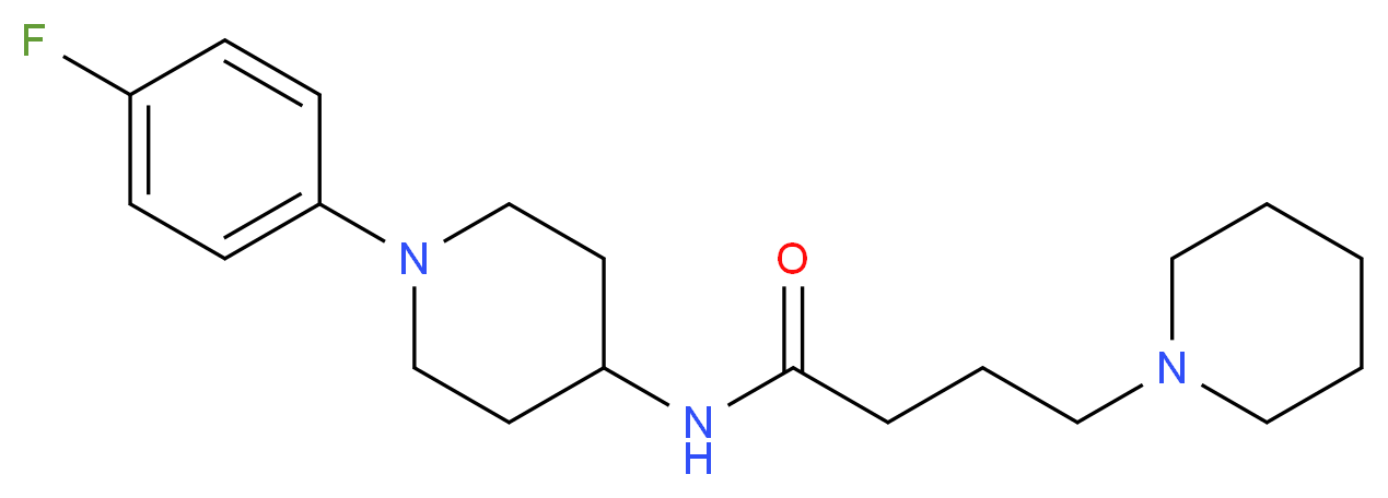 N-[1-(4-fluorophenyl)-4-piperidinyl]-4-(1-piperidinyl)butanamide_分子结构_CAS_)