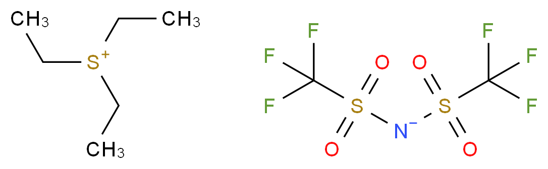 triethylsulfanium; trifluoro[(trifluoromethanesulfonylazanidyl)sulfonyl]methane_分子结构_CAS_321746-49-0