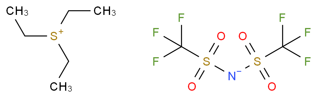 三乙基锍双(三氟甲基磺酰)亚胺_分子结构_CAS_321746-49-0)