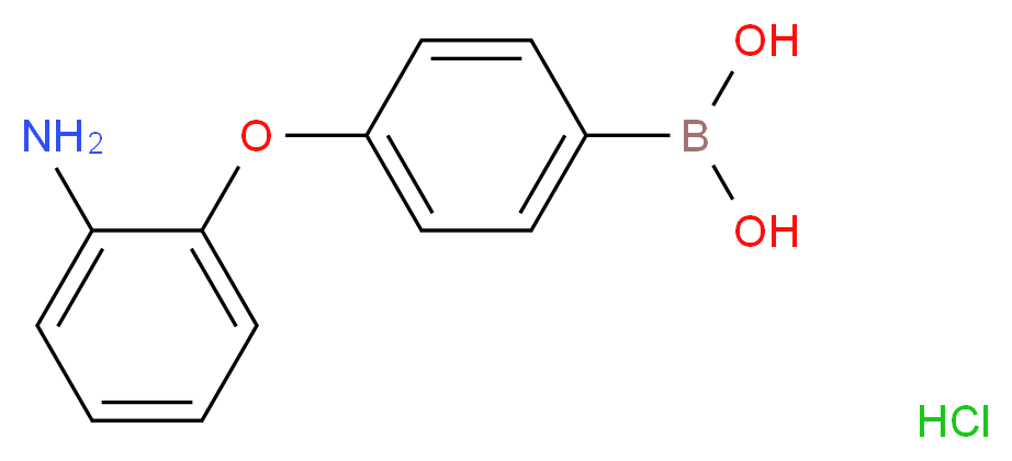 (4-(2-Aminophenoxy)phenyl)boronic acid hydrochloride_分子结构_CAS_957063-10-4)