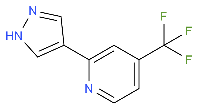 2-(1H-pyrazol-4-yl)-4-(trifluoromethyl)pyridine_分子结构_CAS_)