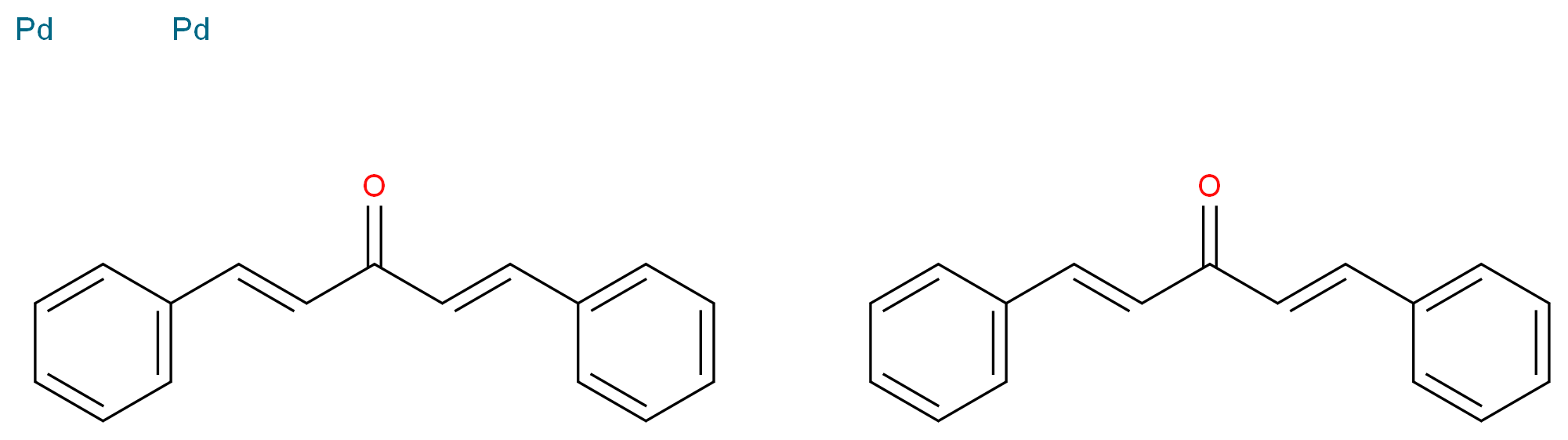 bis((1E,4E)-1,5-diphenylpenta-1,4-dien-3-one) dipalladium_分子结构_CAS_52409-22-0
