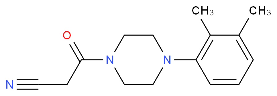 3-[4-(2,3-Dimethylphenyl)piperazin-1-yl]-3-oxopropanenitrile_分子结构_CAS_)