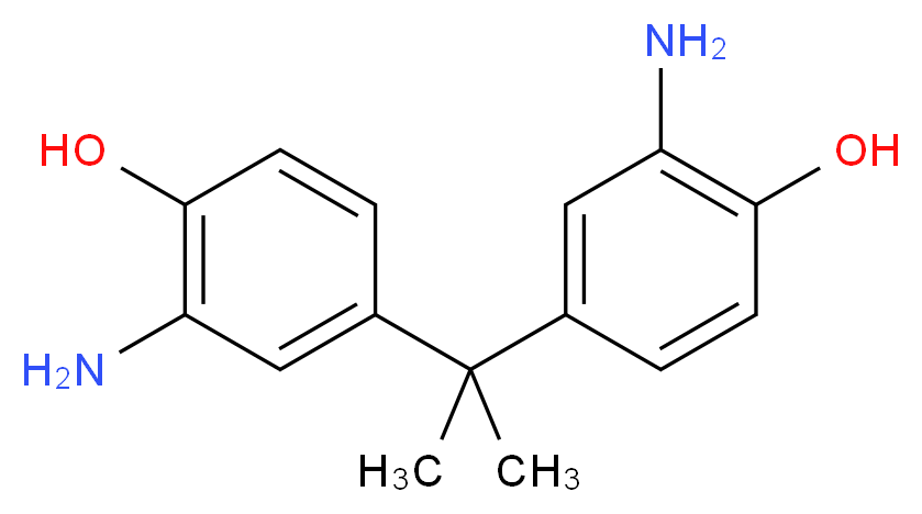 2-amino-4-[2-(3-amino-4-hydroxyphenyl)propan-2-yl]phenol_分子结构_CAS_1220-78-6