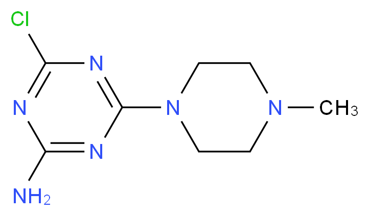 4-Chloro-6-(4-methyl-1-piperazinyl)-1,3,5-triazin-2-amine_分子结构_CAS_)