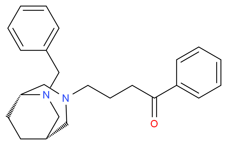 4-[(1S*,5R*)-6-benzyl-3,6-diazabicyclo[3.2.2]non-3-yl]-1-phenylbutan-1-one_分子结构_CAS_)