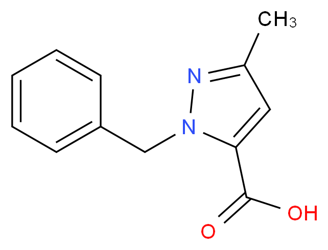 1-benzyl-3-methyl-1H-pyrazole-5-carboxylic acid_分子结构_CAS_1141-70-4