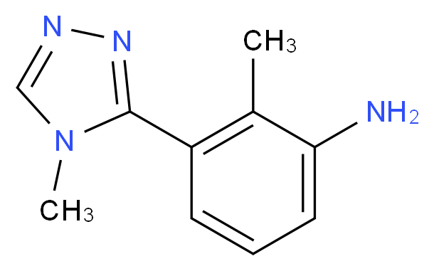 2-methyl-3-(4-methyl-4H-1,2,4-triazol-3-yl)aniline_分子结构_CAS_933918-98-0)