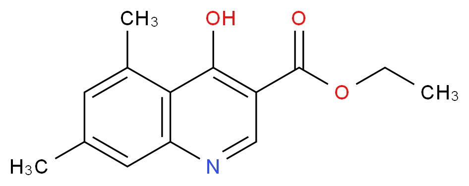 5,7-DIMETHYL-4-HYDROXYQUINOLINE-3-CARBOXYLIC ACID ETHYL ESTER_分子结构_CAS_93514-84-2)