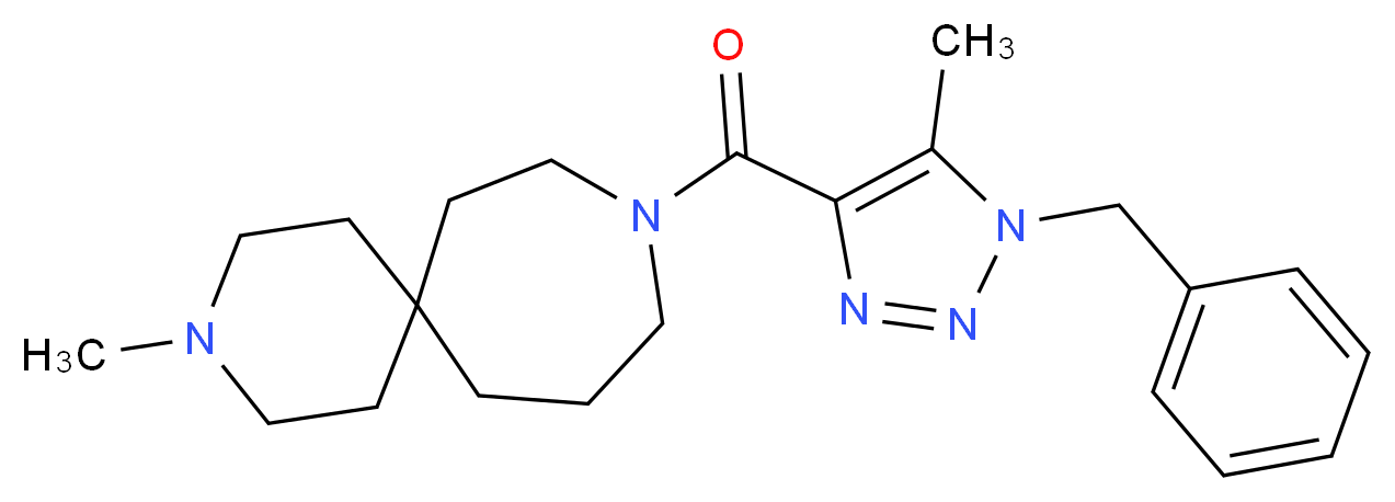 9-[(1-benzyl-5-methyl-1H-1,2,3-triazol-4-yl)carbonyl]-3-methyl-3,9-diazaspiro[5.6]dodecane_分子结构_CAS_)