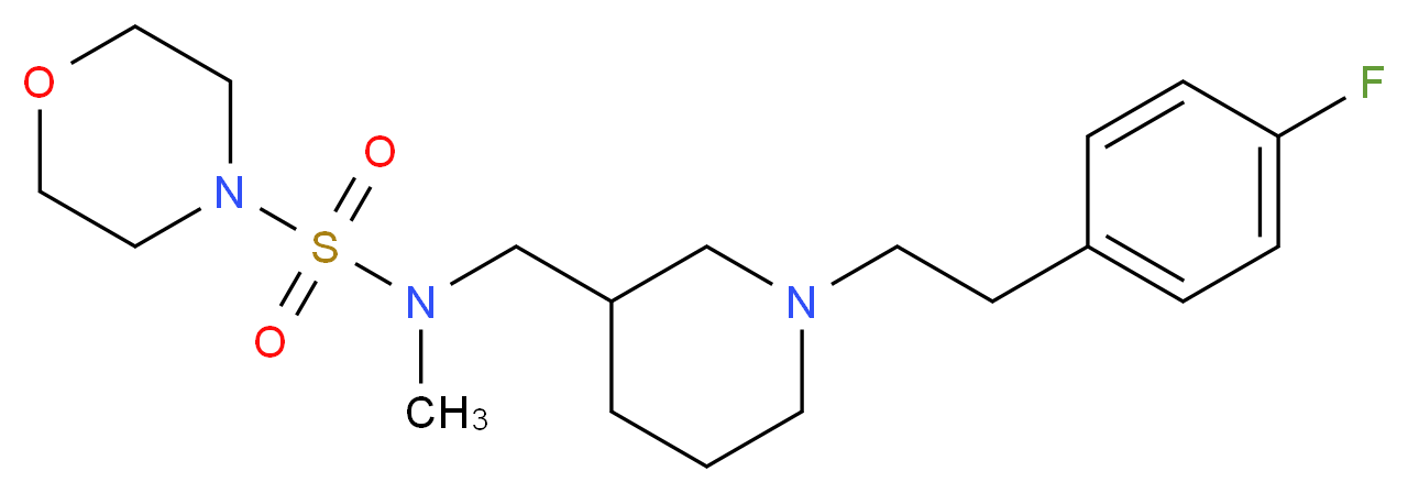 N-({1-[2-(4-fluorophenyl)ethyl]piperidin-3-yl}methyl)-N-methylmorpholine-4-sulfonamide_分子结构_CAS_)