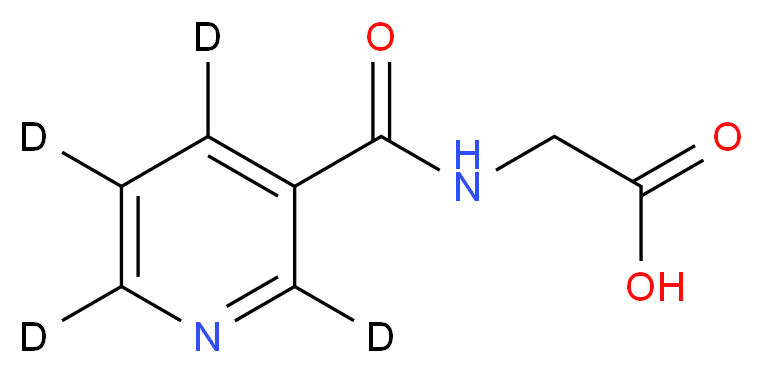 2-[(<sup>2</sup>H<sub>4</sub>)pyridin-3-ylformamido]acetic acid_分子结构_CAS_1216737-36-8