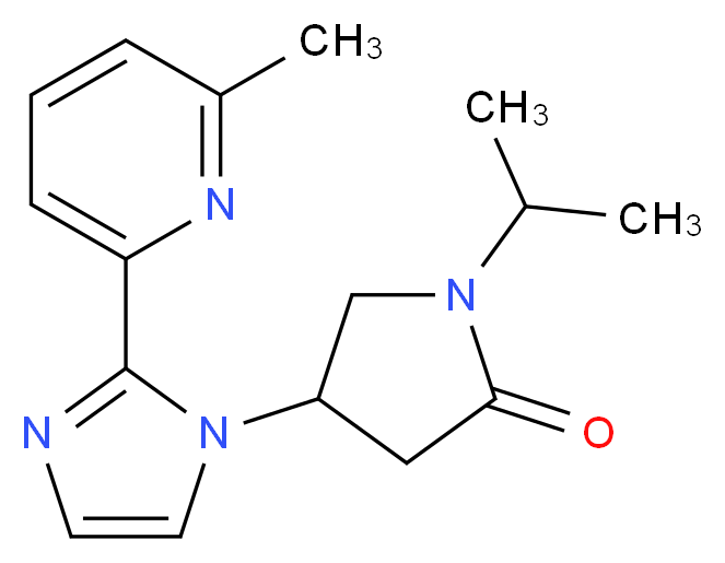 1-isopropyl-4-[2-(6-methylpyridin-2-yl)-1H-imidazol-1-yl]pyrrolidin-2-one_分子结构_CAS_)