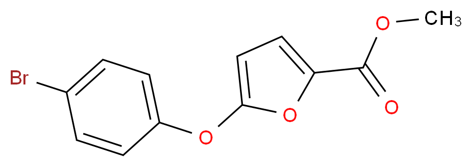 Methyl 5-(4-bromophenoxy)-2-furoate_分子结构_CAS_)