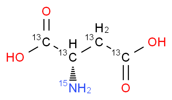 (2S)-2-amino(1,2,3,4-<sup>1</sup><sup>3</sup>C<sub>4</sub>)butanedioic acid_分子结构_CAS_202468-27-7