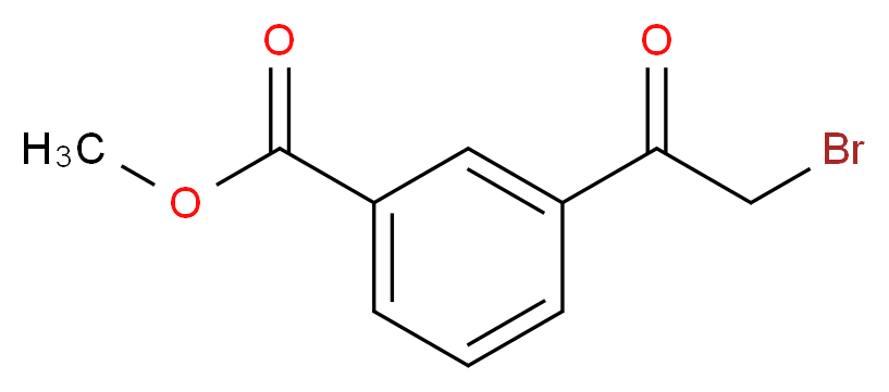 methyl 3-(2-bromoacetyl)benzoate_分子结构_CAS_27475-19-0