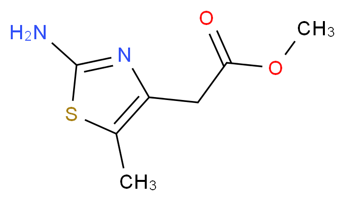 methyl 2-(2-amino-5-methyl-1,3-thiazol-4-yl)acetate_分子结构_CAS_259654-73-4)