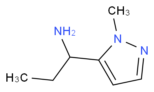 1-(1-methyl-1H-pyrazol-5-yl)propan-1-amine_分子结构_CAS_1177334-24-5