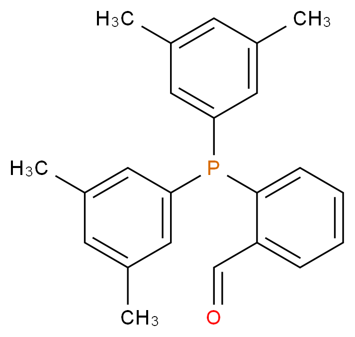 2-[bis(3,5-dimethylphenyl)phosphanyl]benzaldehyde_分子结构_CAS_669091-00-3