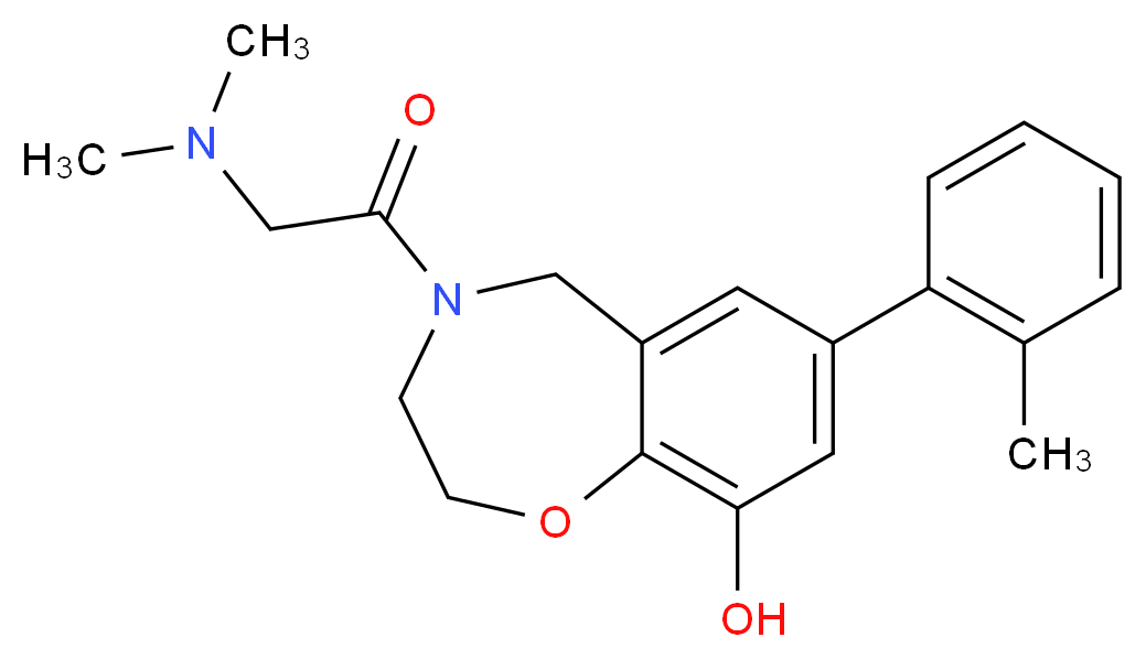 4-(N,N-dimethylglycyl)-7-(2-methylphenyl)-2,3,4,5-tetrahydro-1,4-benzoxazepin-9-ol_分子结构_CAS_)