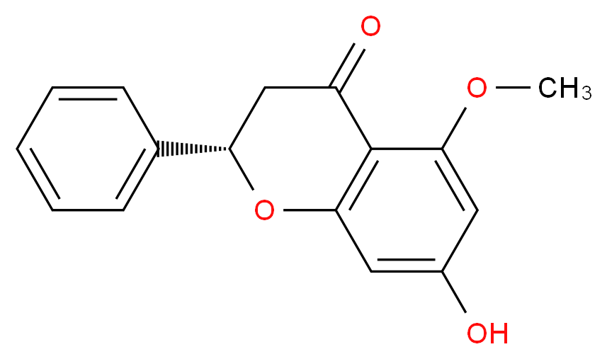 (2S)-7-hydroxy-5-methoxy-2-phenyl-3,4-dihydro-2H-1-benzopyran-4-one_分子结构_CAS_36052-37-6