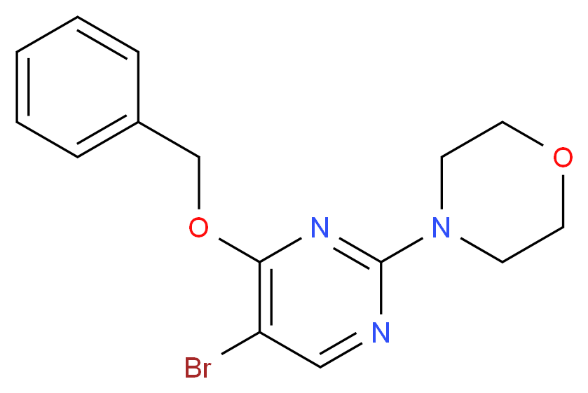 4-[4-(benzyloxy)-5-bromopyrimidin-2-yl]morpholine_分子结构_CAS_885952-23-8