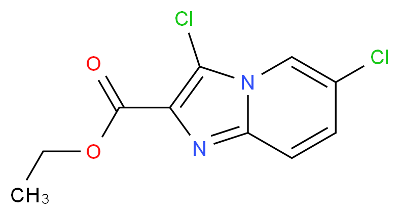 Ethyl 3,6-dichloroimidazo[1,2-a]pyridine-2-carboxylate_分子结构_CAS_478040-91-4)