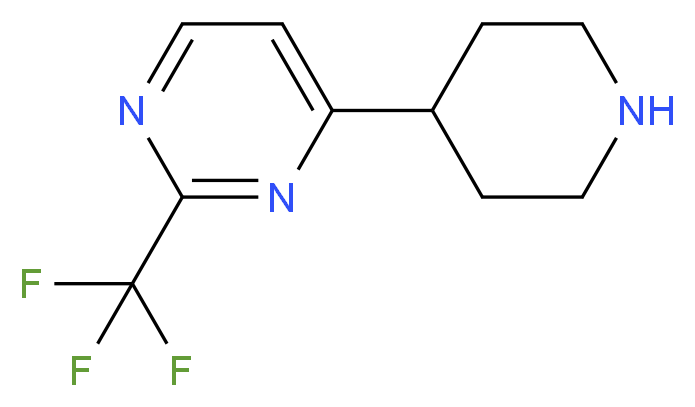 4-(piperidin-4-yl)-2-(trifluoromethyl)pyrimidine_分子结构_CAS_914299-53-9