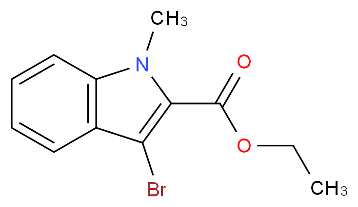 ethyl 3-bromo-1-methyl-1H-indole-2-carboxylate_分子结构_CAS_521276-41-5