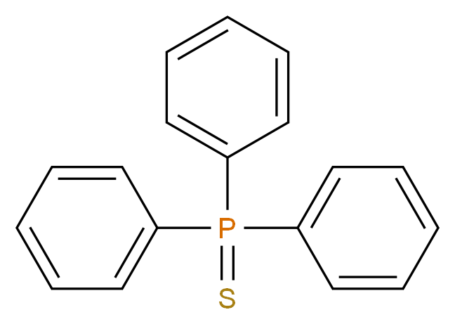 triphenyl-λ<sup>5</sup>-phosphanethione_分子结构_CAS_3878-45-3