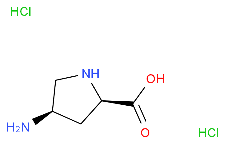 (2S,4S)-4-Aminopyrrolidine-2-carboxylic acid dihydrochloride_分子结构_CAS_16257-84-4)