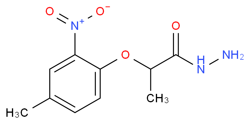 2-(4-Methyl-2-nitrophenoxy)propanohydrazide_分子结构_CAS_588678-31-3)