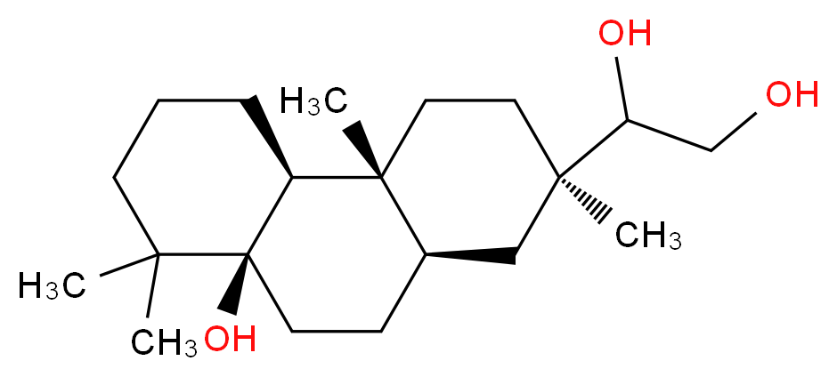 1-[(2R,4aR,4bS,8aR,10aR)-8a-hydroxy-2,4a,8,8-tetramethyl-tetradecahydrophenanthren-2-yl]ethane-1,2-diol_分子结构_CAS_7121-99-5