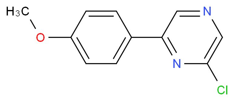 2-chloro-6-(4-methoxyphenyl)pyrazine_分子结构_CAS_850221-79-3