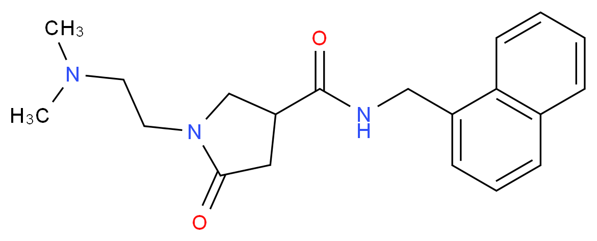 1-[2-(dimethylamino)ethyl]-N-(1-naphthylmethyl)-5-oxo-3-pyrrolidinecarboxamide_分子结构_CAS_)
