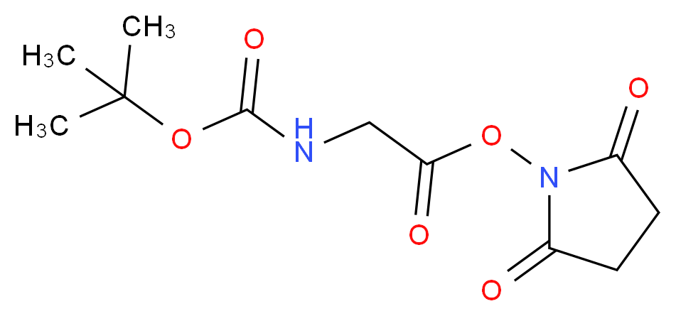 2,5-dioxopyrrolidin-1-yl 2-{[(tert-butoxy)carbonyl]amino}acetate_分子结构_CAS_3392-07-2