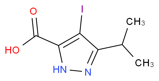 4-iodo-3-isopropyl-1H-pyrazole-5-carboxylic acid_分子结构_CAS_)