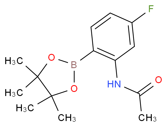 N-(5-Fluoro-2-(4,4,5,5-tetramethyl-1,3,2-dioxaborolan-2-yl)phenyl)acetamide_分子结构_CAS_1150271-67-2)