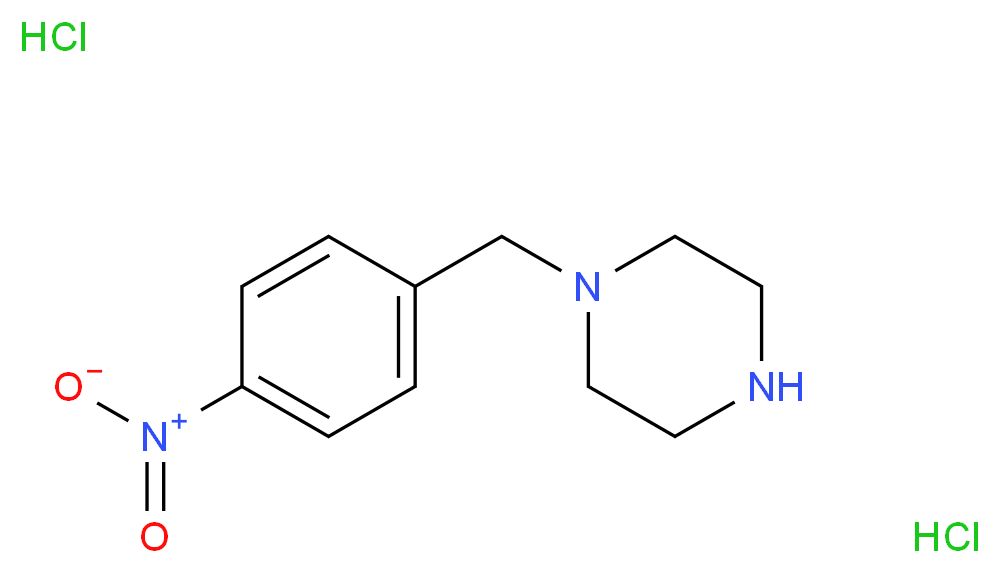 1-[(4-nitrophenyl)methyl]piperazine dihydrochloride_分子结构_CAS_422517-67-7